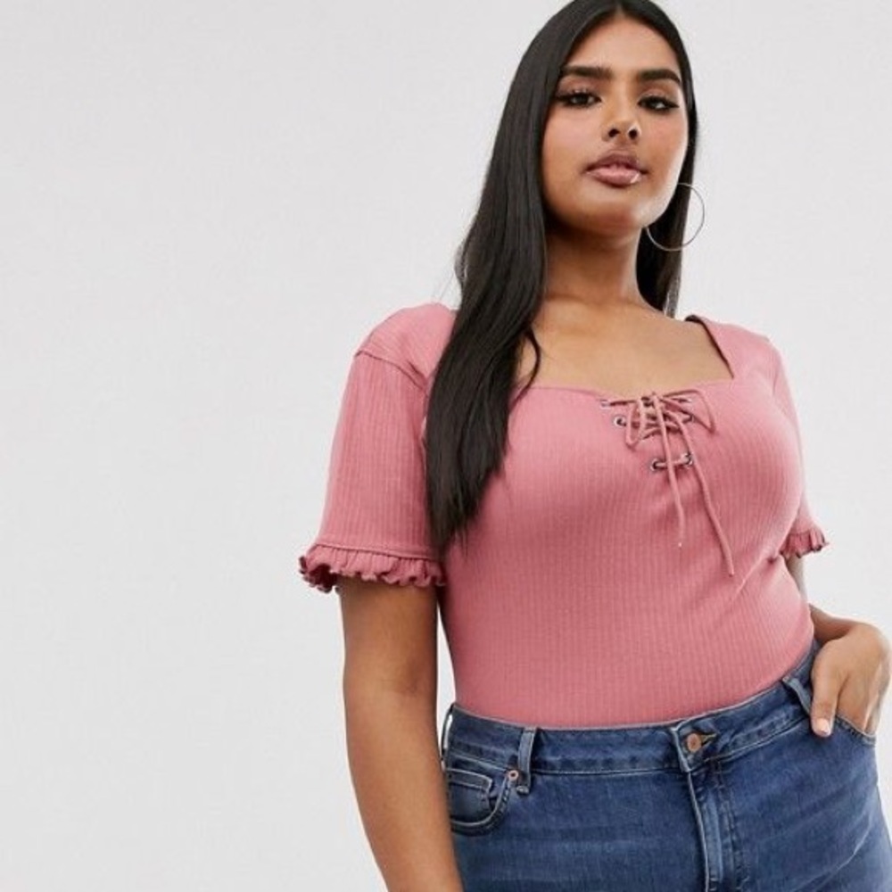 Missguided Plus Pink Body Suit